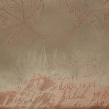 LATIGAN Magrieta H. 1869-1933