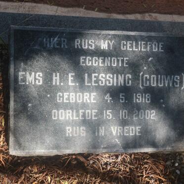 LESSING Ems H.E., GOUWS 1918-2002