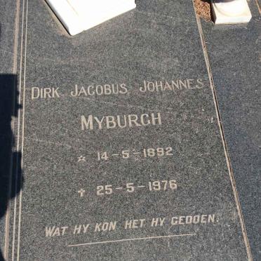 MYBURGH Dirk Jacobus Johannes 1892-1976 &amp; Catharina Cornelia DE WET 1899-1986