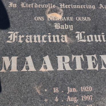 MAARTENS Francina Louisa 1920-1997
