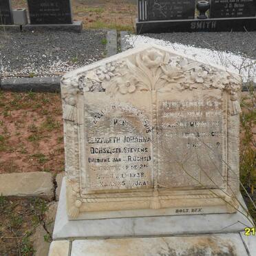 OCHSE Elizabeth Johanna nee STEVENS -1938