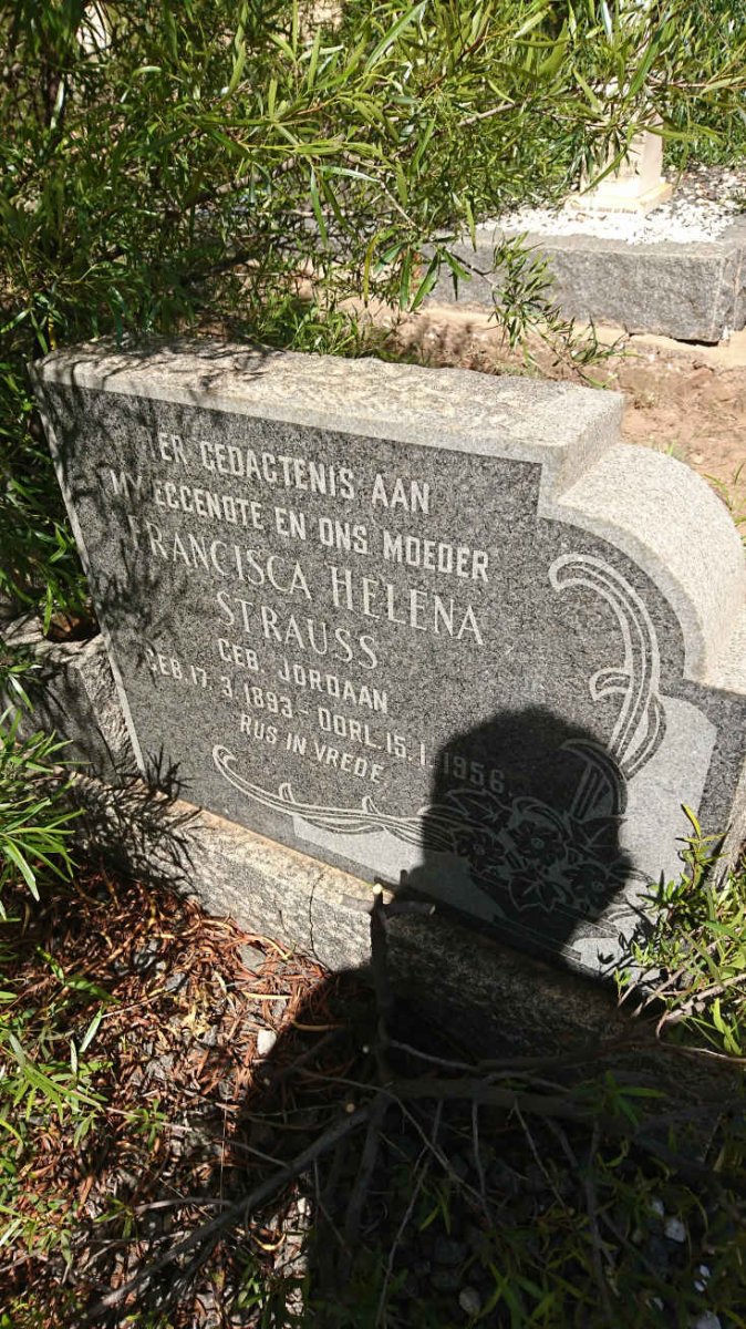 STRAUSS Francisca Helena nee JORDAAN 1893-1956