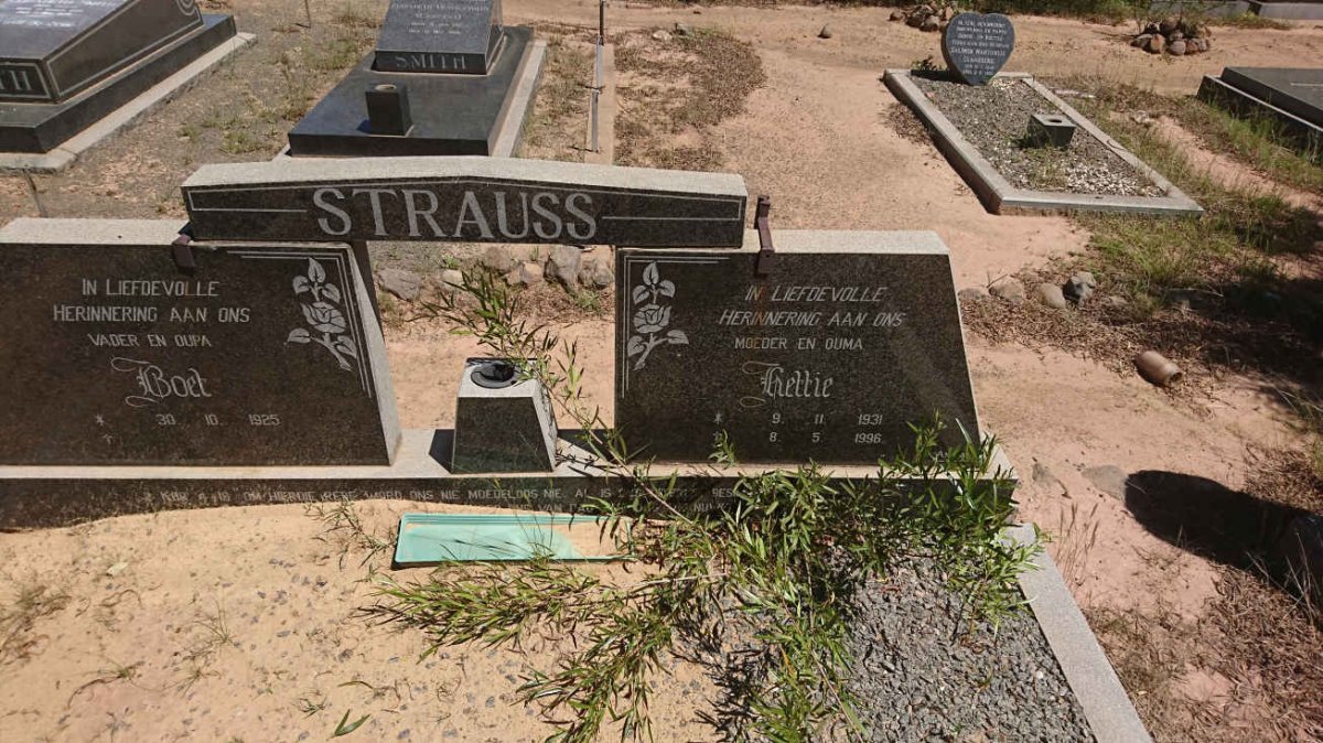 STRAUSS Boet 1925- &amp; Hettie 1931-1996