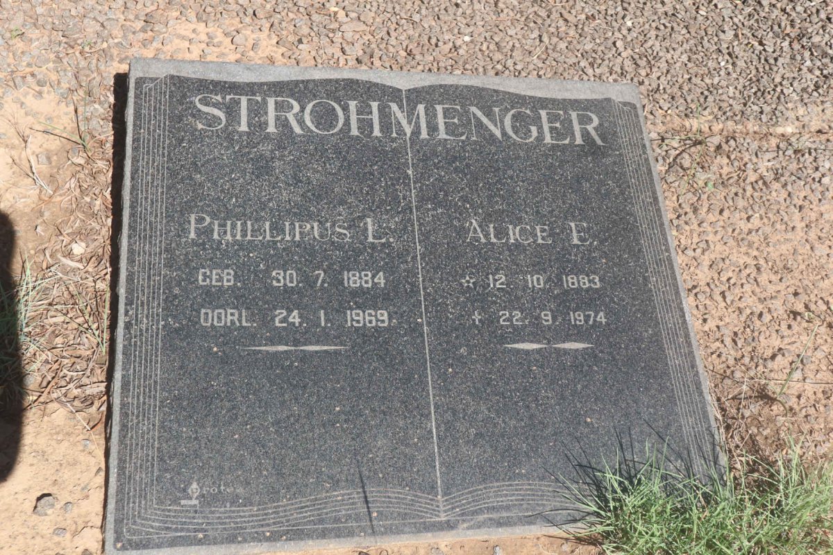STROHMENGER Phillipus L. 1884-1969 &amp; Alice E. 1883-1974