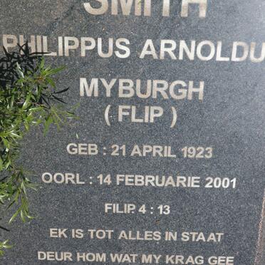 SMITH Philippus Arnoldus Myburgh 1923-2001