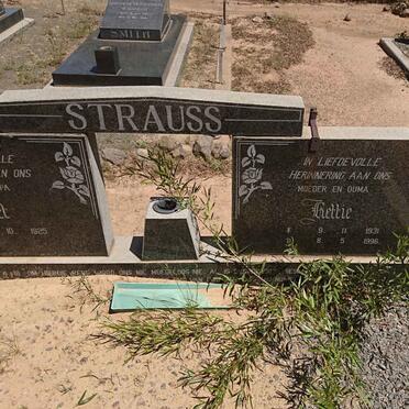 STRAUSS Boet 1925- &amp; Hettie 1931-1996