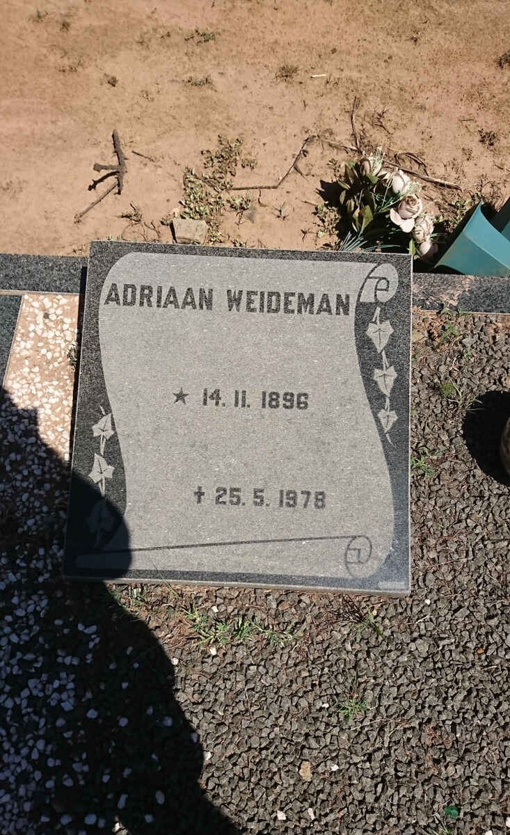 WEIDEMAN Adriaan 1896-1978