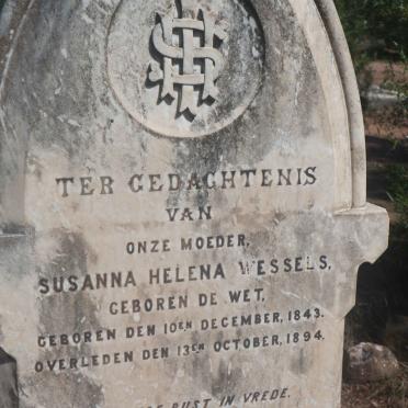 WESSELS Susanna Helena nee DE WET 1843-1894