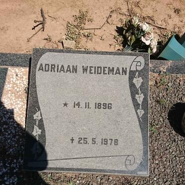 WEIDEMAN Adriaan 1896-1978