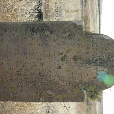 KLERK Jacomina Aletta, de 1897-1901 :: DE KLERK Ignatus Marthinus 1900-1901