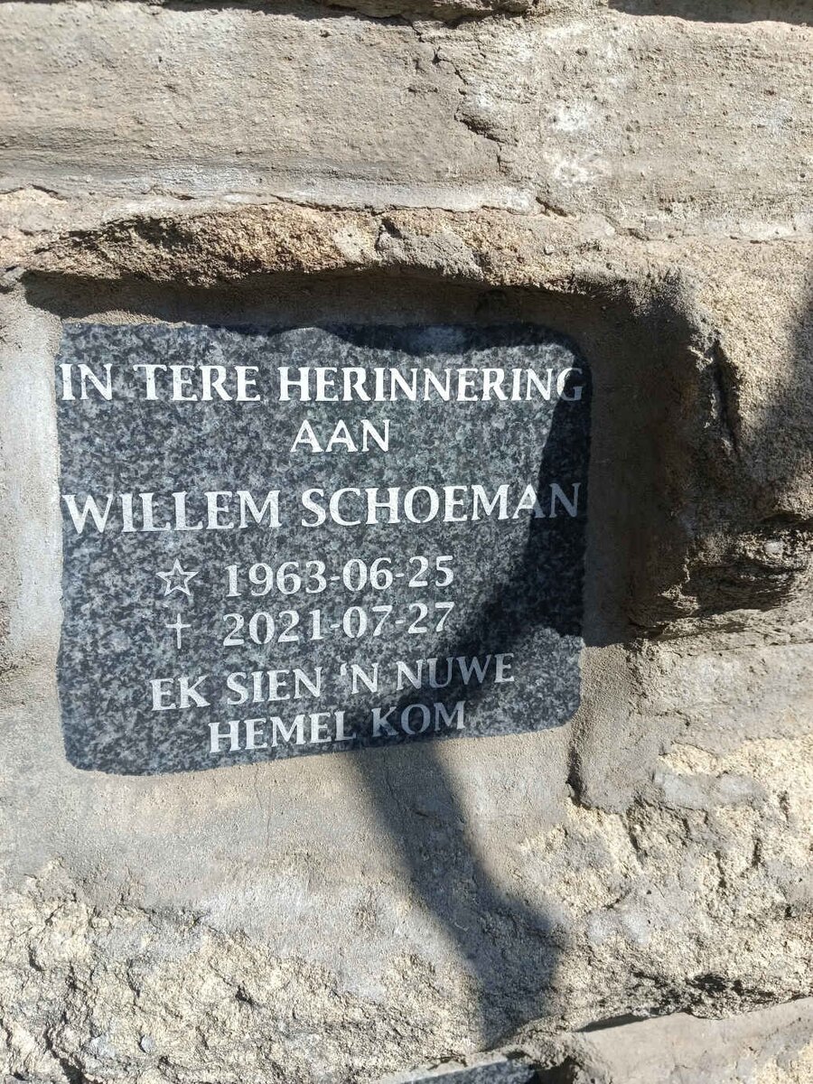 SCHOEMAN Willem 1963-2021