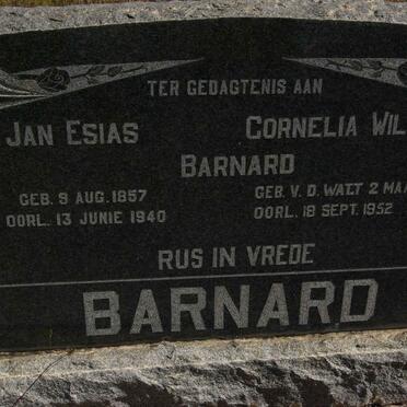 BARNARD Jan Esias 1857-1940 &amp; Cornelia Wilhelmina v.d. WALT 1860-1952