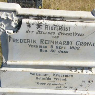 CRONJÉ Frederik Reinhardt -1933