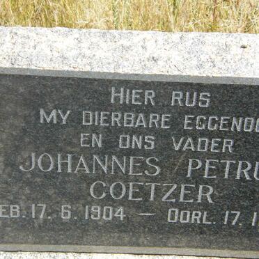 COETZER Johannes Petrus 1904-1958