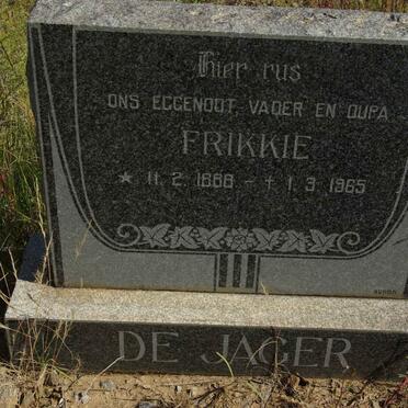 JAGER Frikkie, de 1888-1965