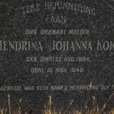 KOK Hendrina Johanna nee SMIT 1884-1940
