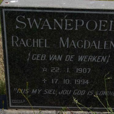 SWANEPOEL Rachel Magdalena nee VAN DE WERKEN 1907-1994