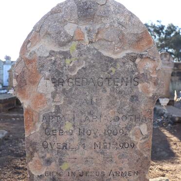 BOTHA Martha Maria 1909-1909