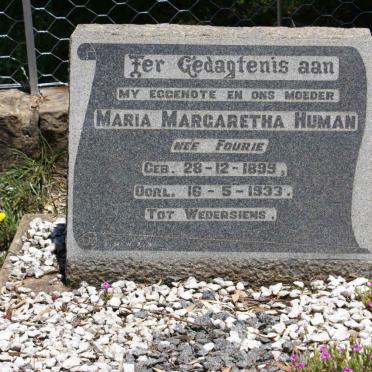 HUMAN Maria Margaretha nee FOURIE 1899-1933