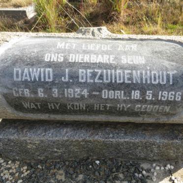 BEZUIDENHOUT Dawid J. 1924-1966