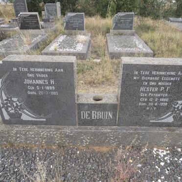 BRUIN Johannes H., de 1889-1965 & Hester P.F. POTGIETER 1886-1958