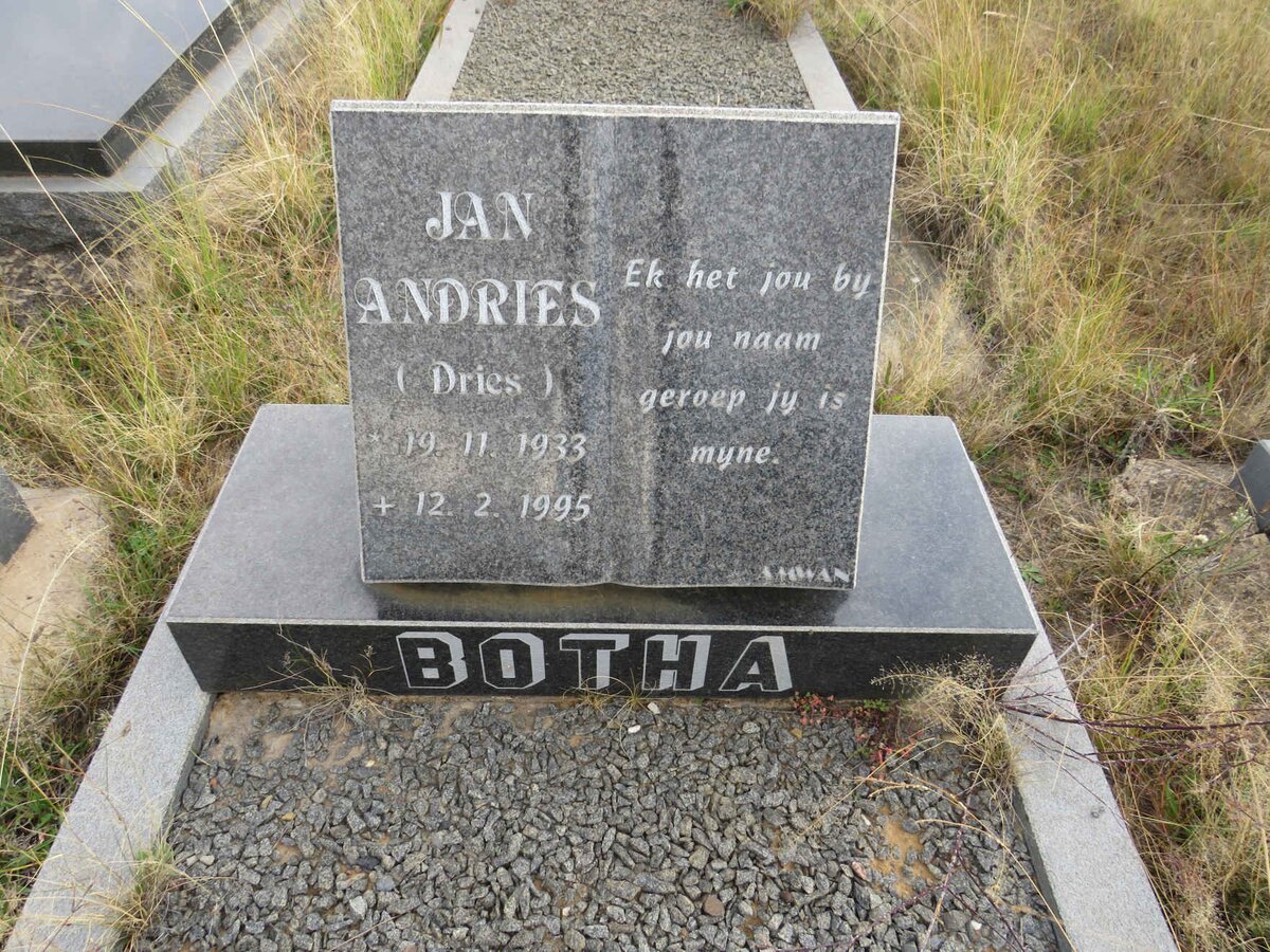 BOTHA Jan Andries 1933-1995