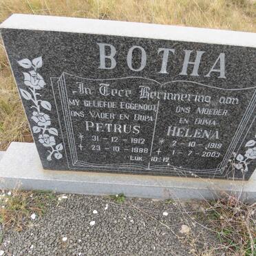 BOTHA Petrus 1912-1988 & Helena 1919-2003