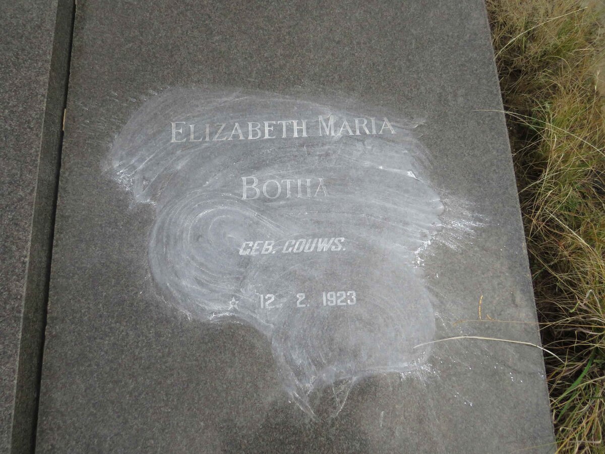 BOTHA Elizabeth Maria nee GOUWS 1923-