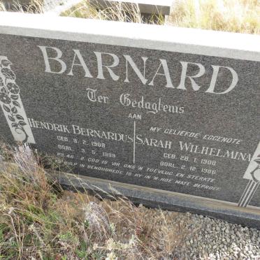 BARNARD Hendrik Bernardus 1908-1999 & Sarah Wilhelmina 1908-1986