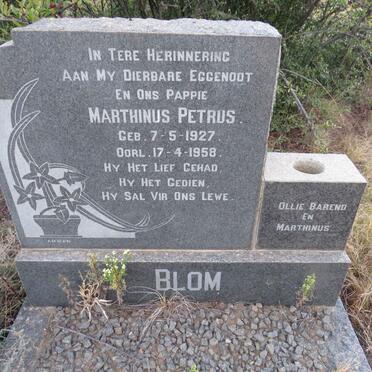 BLOM Marthinus Petrus 1927-1958