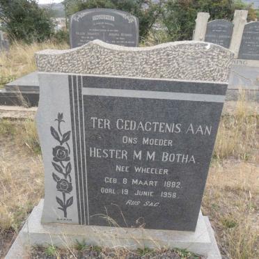 BOTHA Hester M.M. nee WHEELER 1882-1958