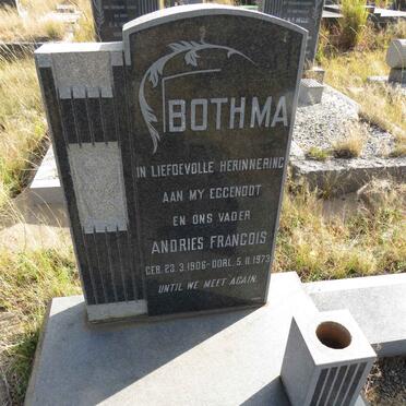BOTHMA Andries Francois 1906-1973