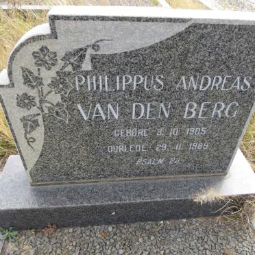 BERG Philippus Andreas, van den 1905-1989