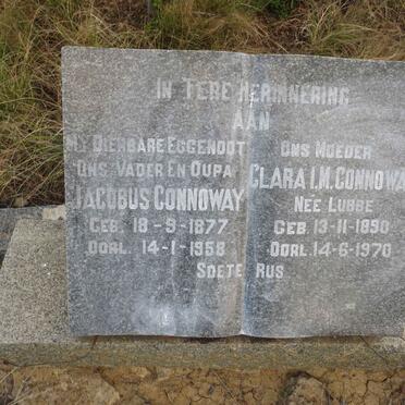 CONNOWAY Jacobus 1877-1958 & Clara I.M. LUBBE 1890-1970