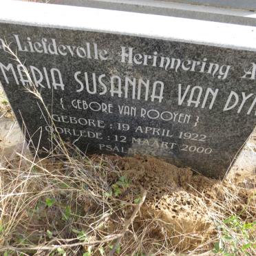 DYK Maria Susanna, van nee VAN ROOYEN 1922-2000