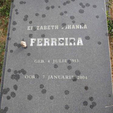 FERREIRA Elizabeth Johanna 1913-2004