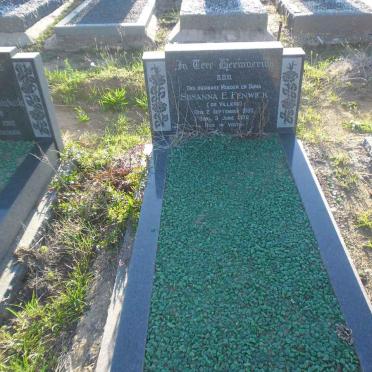 FENWICK Susanna E. nee DE VILLIERS 1895-1970