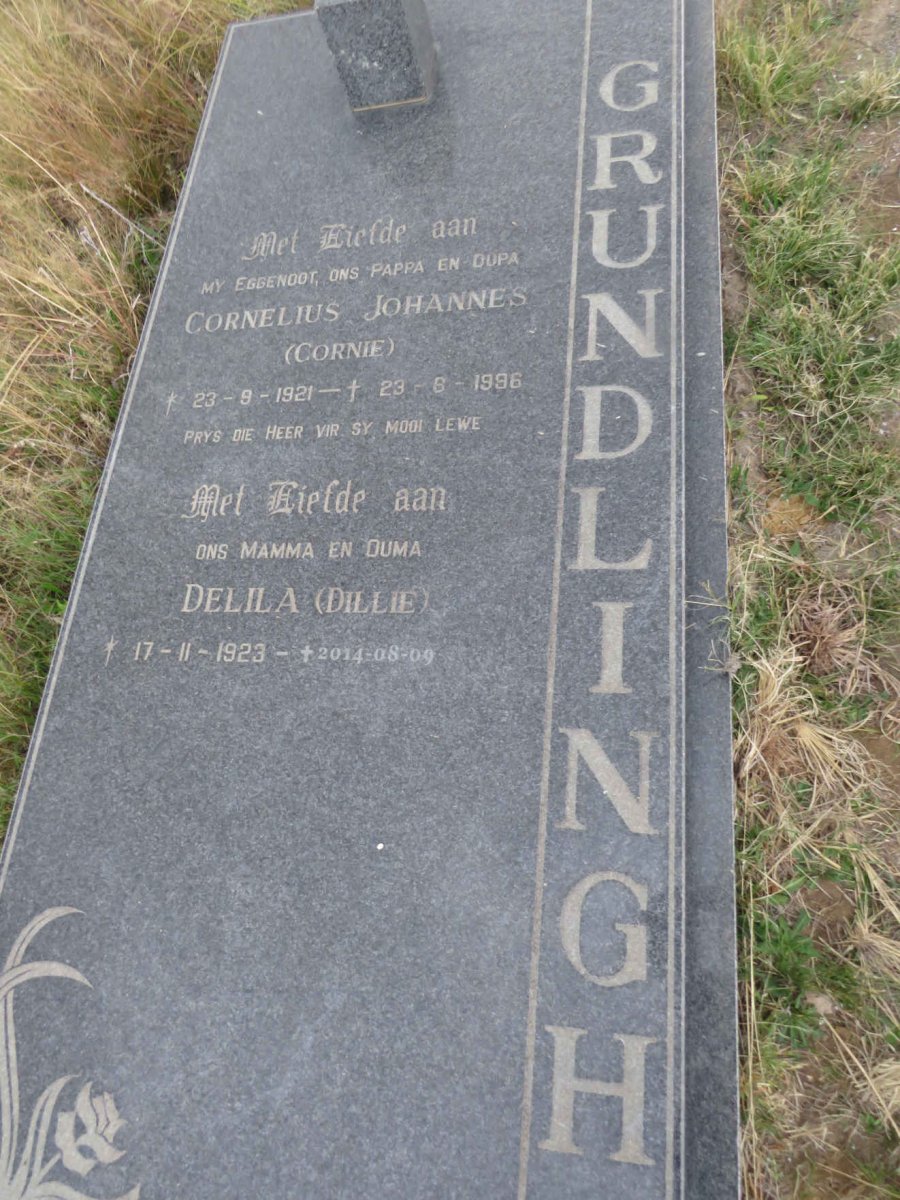 GRUNDLINGH Cornelius Johannes 1921-1996 & Delila 1923-2014