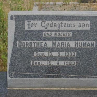HUMAN Dorothea Maria 1903-1983