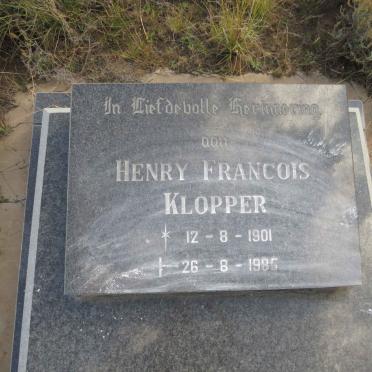 KLOPPER Henry Francois 1901-1985 