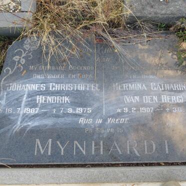 MYNHARDT Johannes Christoffel Hendrik 1907-1975 & Hermina Catharina VAN DEN BERG 1907-1979
