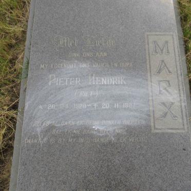 MARX Pieter Hendrik 1920-1987