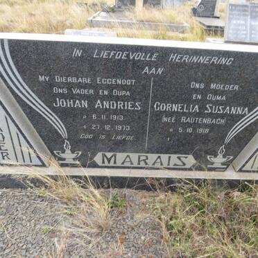 MARAIS Johan Andries 1913-1973 & Cornelia Susanna RAUTENBACH 1918-