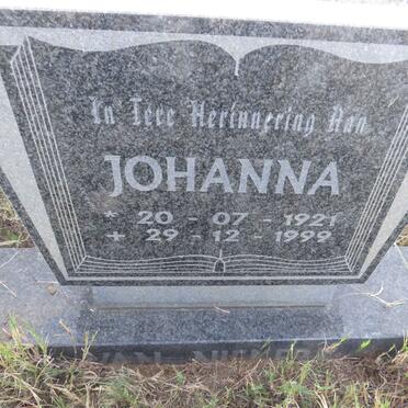 NIEKERK Johanna, van 1921-1999