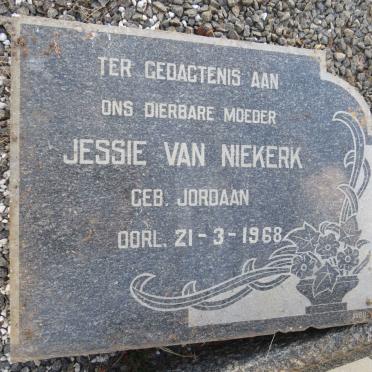 NIEKERK Jessie, van nee JORDAAN -1968