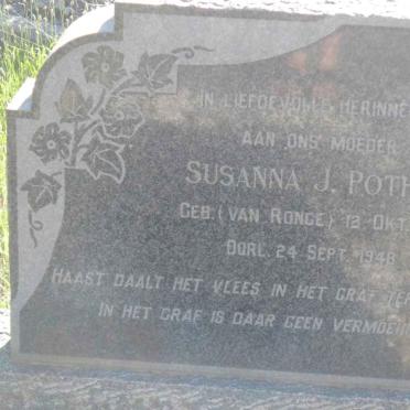 POTHAS Susanna J. nee VAN RONGE 1881-1948