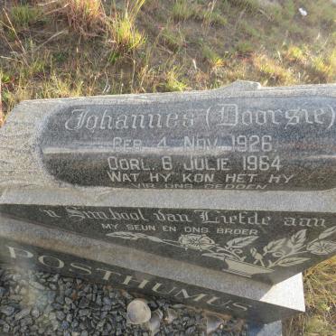 POSTHUMUS Johannes 1926-1964 