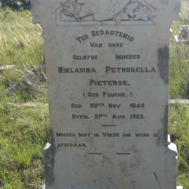 PIETERSE Niklasina Petronella nee FOUCHE 1846-1923