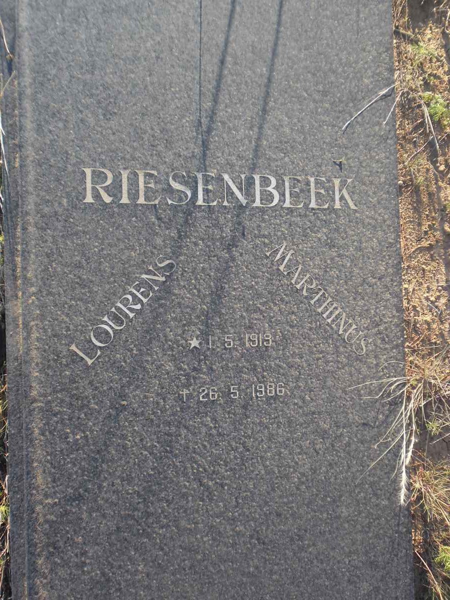 RIESENBEEK Lourens Marthinus 1913-1986