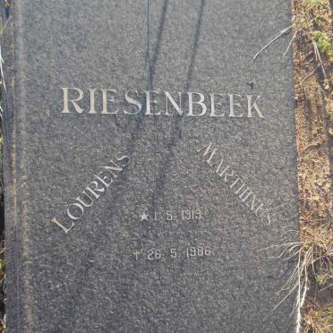 RIESENBEEK Lourens Marthinus 1913-1986